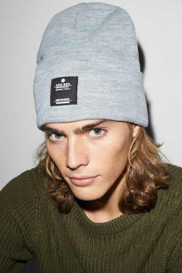Uomo - Berretto - grigio chiaro melange