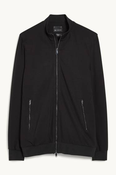 Hommes - Sweat zippé - Flex - LYCRA® - noir