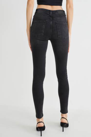 Dona - Skinny jeans - cintura alta - LYCRA® - texà gris fosc