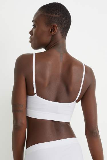 Women - Multipack of 2 - bralette - seamless - LYCRA® - white