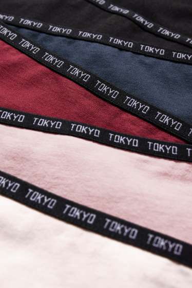 Women - Multipack of 5 - briefs - bordeaux / black