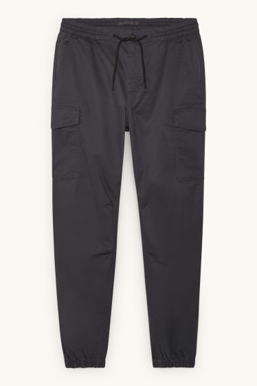 Uomo - Pantaloni cargo - regular fit - LYCRA® - jeans grigio scuro