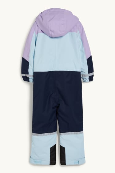 Children Girls - Ski suit with hood - light turquoise