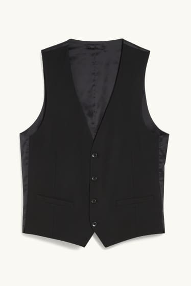 Pánské - Obleková vesta - regular fit - Flex - LYCRA® - Mix & Match - černá
