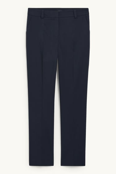 Damen - Business-Hose - Mid Waist - Straight Fit - dunkelblau