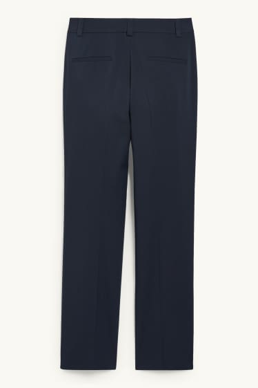 Damen - Business-Hose - Mid Waist - Straight Fit - dunkelblau