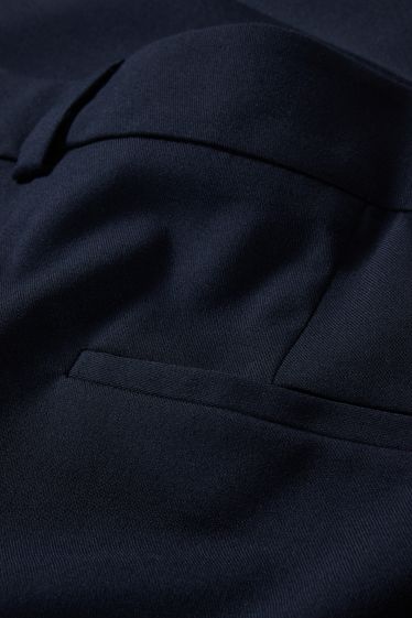 Damen - Business-Hose - Mid Waist - Straight Fit - dunkelblau
