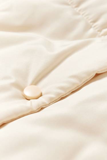 Damen - Stepp-Poncho - beige