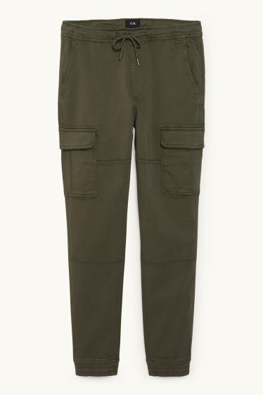 Herren - Cargohose - Slim Fit - LYCRA® - dunkelgrün