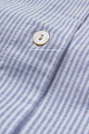 Damen - Bluse - gestreift - blau / weiß