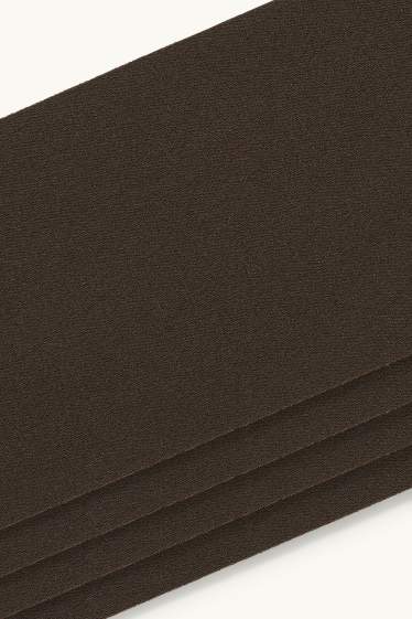 Damen - Multipack 4er - Feinkniestrümpfe - Komfortbund - 40 DEN - dunkelbraun