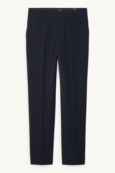 Men - Mix-and-match suit trousers - regular fit - stretch - new wool blend - dark blue