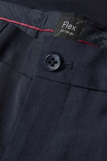 Men - Mix-and-match suit trousers - regular fit - stretch - new wool blend - dark blue
