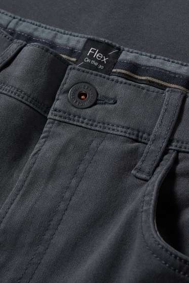 Hommes - Pantalon - slim fit - Flex - gris foncé