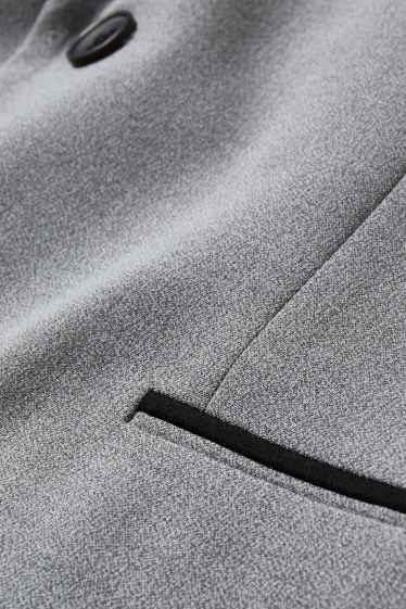 Pánské - Oblekové sako - slim fit - Flex - LYCRA® - světle šedá-žíhaná