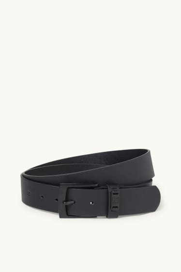 Uomo - Cintura - similpelle - nero