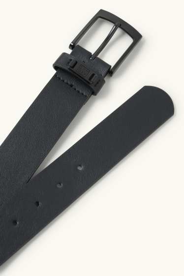 Uomo - Cintura - similpelle - nero
