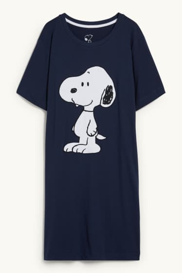 Donna - Camicia da notte - Snoopy - blu scuro