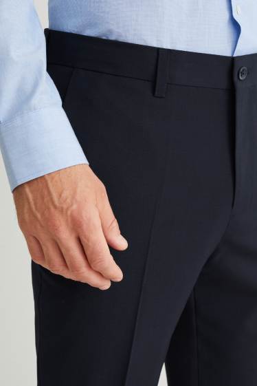 Men - Mix-and-match suit trousers - regular fit - stretch - new wool blend - dark blue