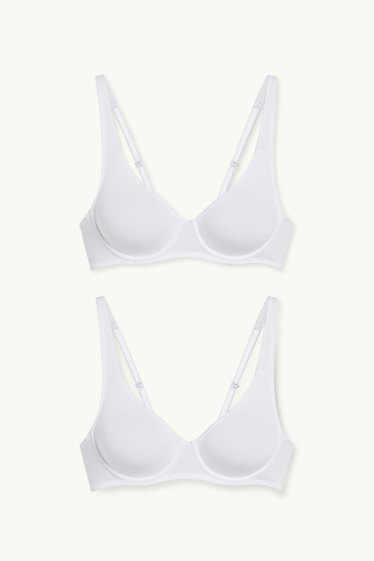 Femmes - Lot de 2 - soutien-gorge à armature - LYCRA® - blanc