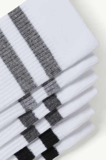 Hombre - Pack de 5 - calcetines de tenis - blanco
