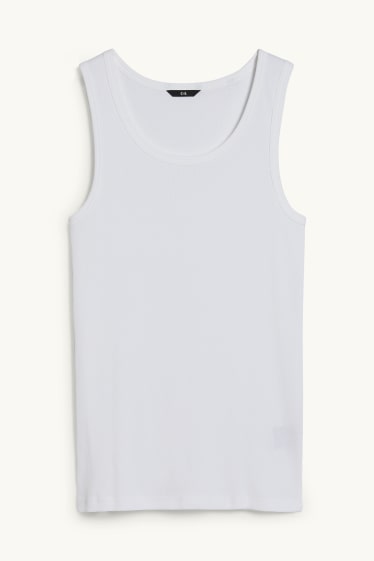 Home - Samarreta interior - canalé doble - blanc