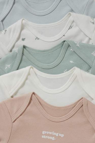 Bebés niñas - Pack de 5 - bodies para bebé - blanco roto