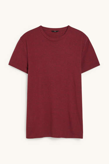 Hommes - T-shirt - bordeaux