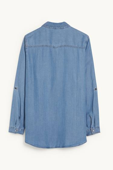 Women - Denim blouse - denim-light blue