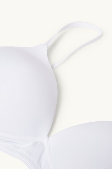 Donna - Confezione da 2 - reggiseno senza ferretti - imbottito - LYCRA® - bianco