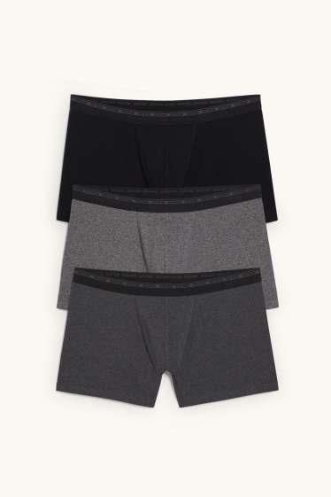 Herren - Multipack 3er - Trunks - LYCRA® - dunkelgrau
