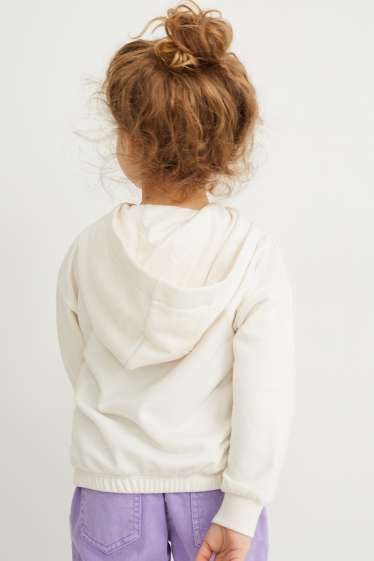 Children Girls - Hoodie - shiny - white