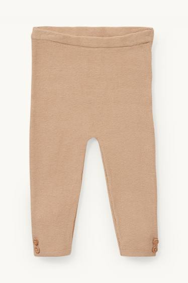 Baby: meisjes - Babyoutfit - 3-delig - lichtbruin