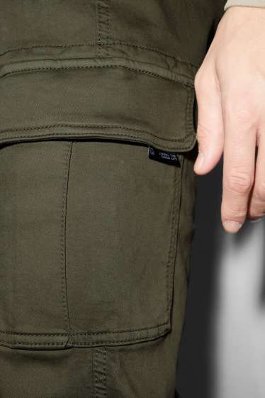 Herren - Cargohose - Slim Fit - LYCRA® - dunkelgrün