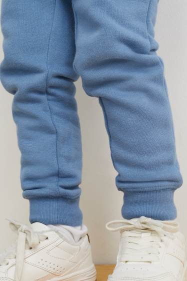 Kinderen: jongens - Set van 3 - joggingbroek - blauw / donkerblauw
