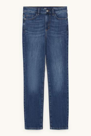 Damen - Slim Jeans - High Waist - jeansblau
