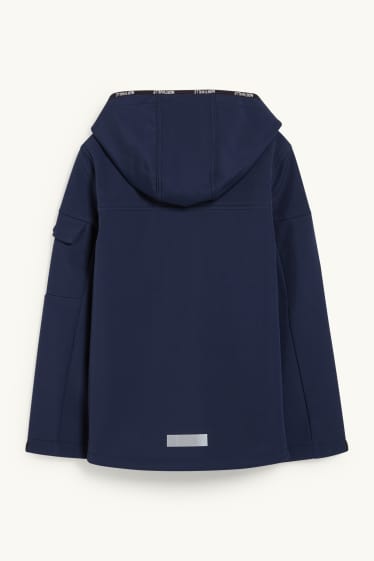 Children Boys - Softshell jacket with hood - dark blue
