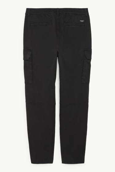 Hommes - Pantalon cargo - regular fit - noir