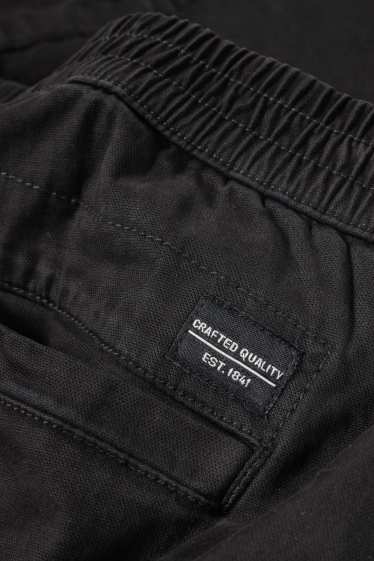 Hommes - Pantalon cargo - regular fit - noir