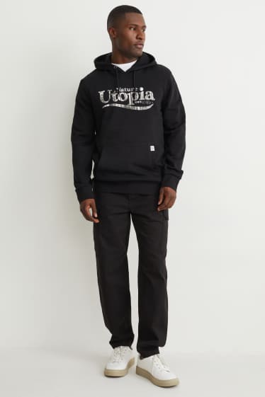 Hommes - Pantalon cargo - regular fit - noir