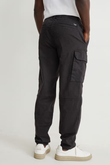 Hommes - Pantalon cargo - regular fit - noir