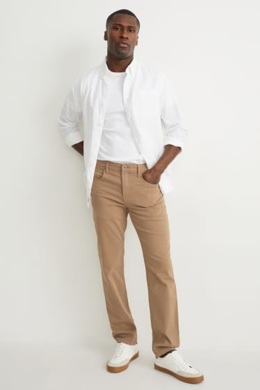 Hommes - Pantalon - slim fit - Flex - LYCRA® - marron clair