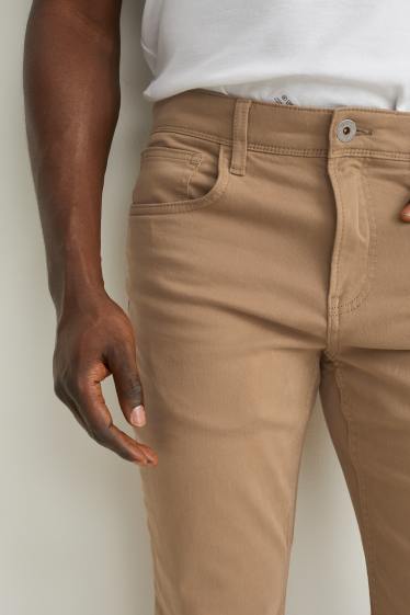 Hommes - Pantalon - slim fit - Flex - LYCRA® - marron clair