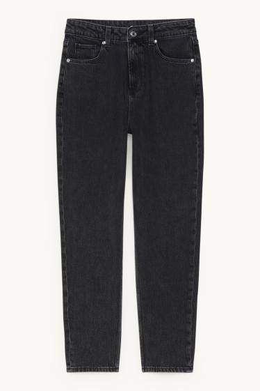 Donna - Mom jeans - vita alta - LYCRA® - jeans grigio scuro
