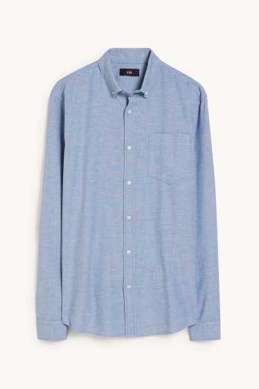 Herren - Oxford Hemd - Regular Fit - Button-down - hellblau