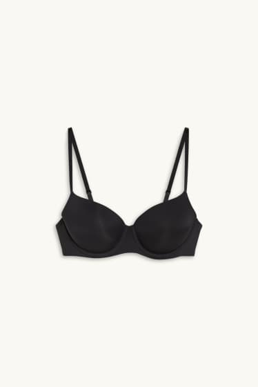 Damen - BH mit Bügel - FULL COVERAGE - wattiert - LYCRA® - schwarz