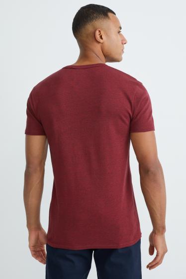 Hommes - T-shirt - bordeaux