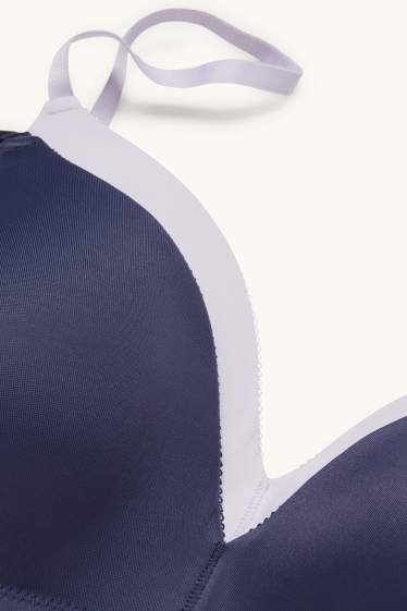 Donna - Confezione da 2 - reggiseno senza ferretti - imbottito - LYCRA® - blu scuro
