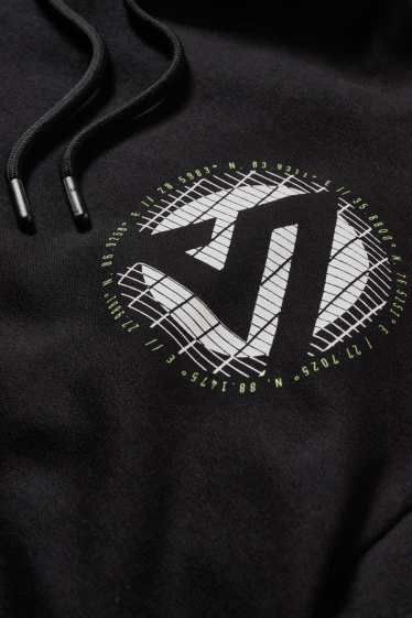 Hommes - Sweat à capuche  - noir