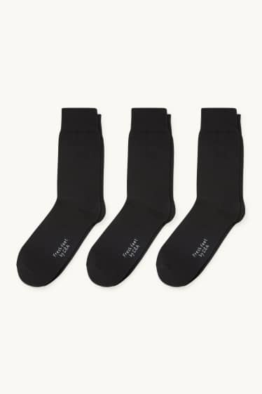 Men - Multipack of 3 - socks - aloe vera - black
